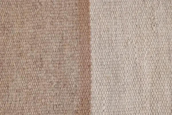 Alfombra redonda de lana bicolor Amaral