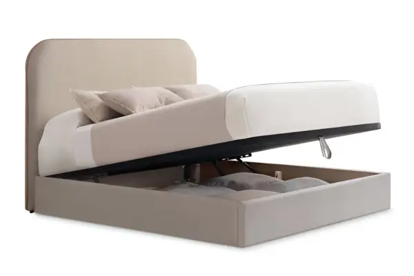 Cama con canapé tapizada Curve