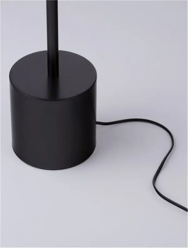 Lámpara de pie aluminio negro Vetro