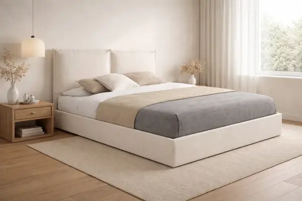 Cama con canapé tapizada Mikonos