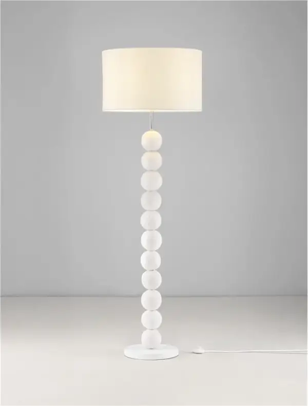 Lámpara de pie de piedra blanca Chamois