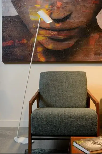 Lámpara de pie Lucide blanca