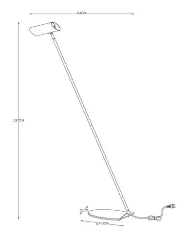 Lámpara de pie Hester negra