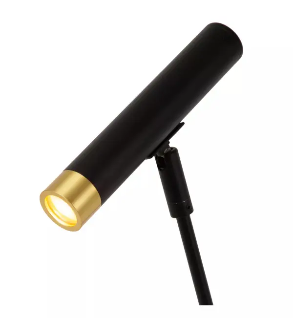 Lámpara de pie dimable negra Alec