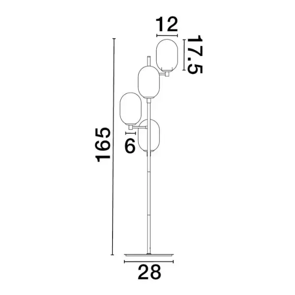 Lámpara de pie Balor metal