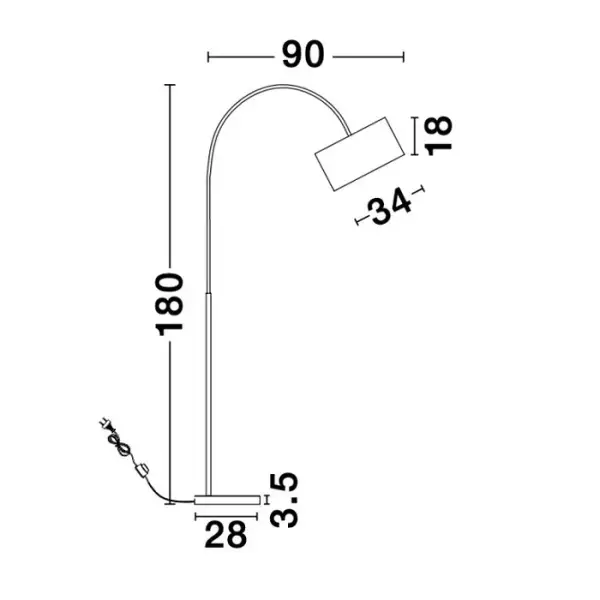 Lámpara de pie Sama aluminio