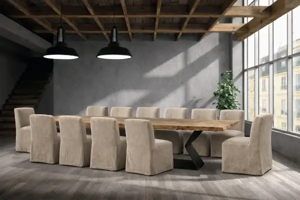 Silla desenfundable tapizada lino Athenea