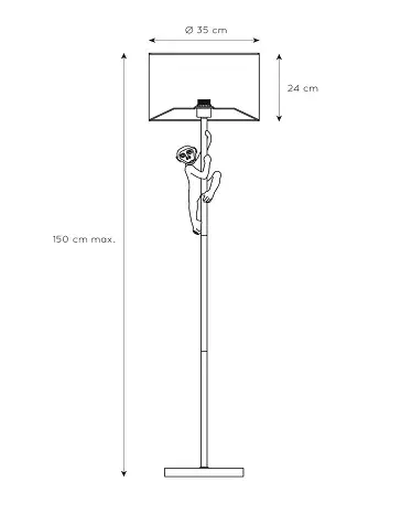 Lámpara de pie Extravaganza monkey