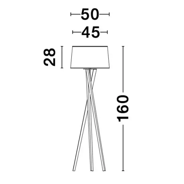 Lámpara de pie Salino madera natural