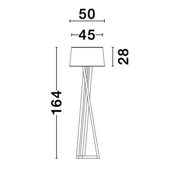 Lámpara de pie blanca madera natural