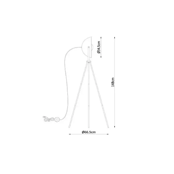 Lámpara de pie Alvaro acero