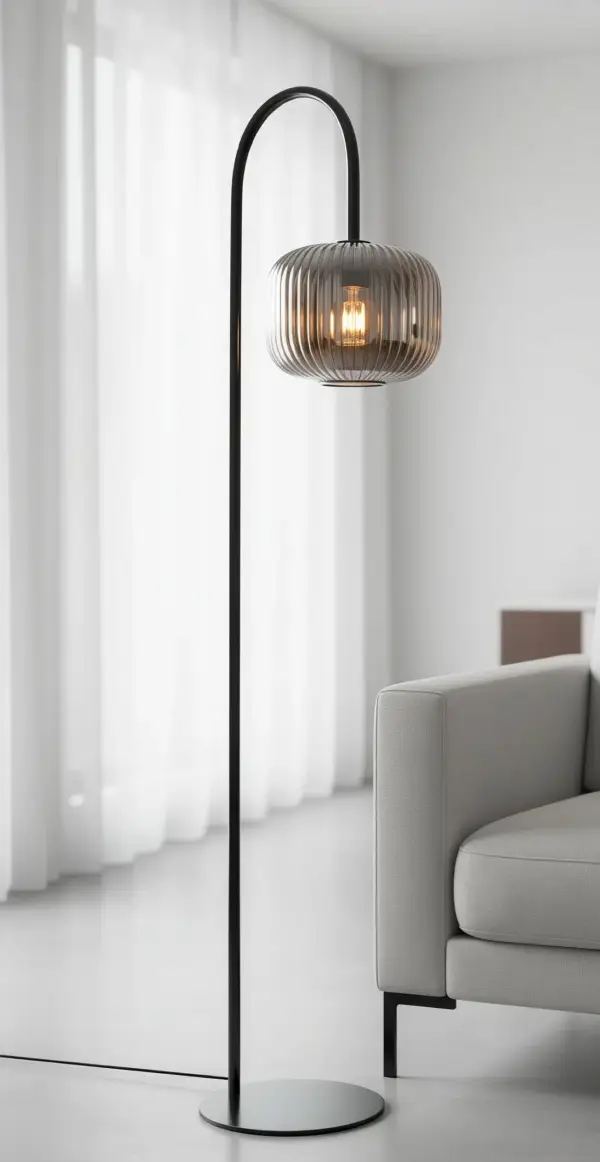 Lámpara de pie Imperia acero