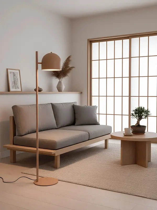 Lámpara de pie Nova acero