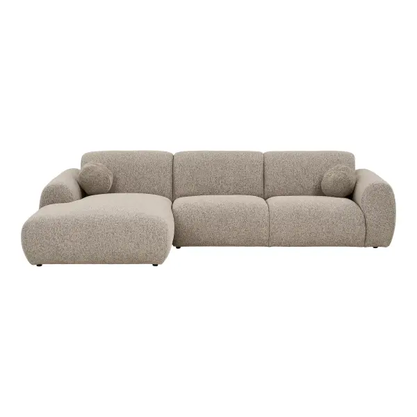 Sofá con chaise lounge modular Clyde gris
