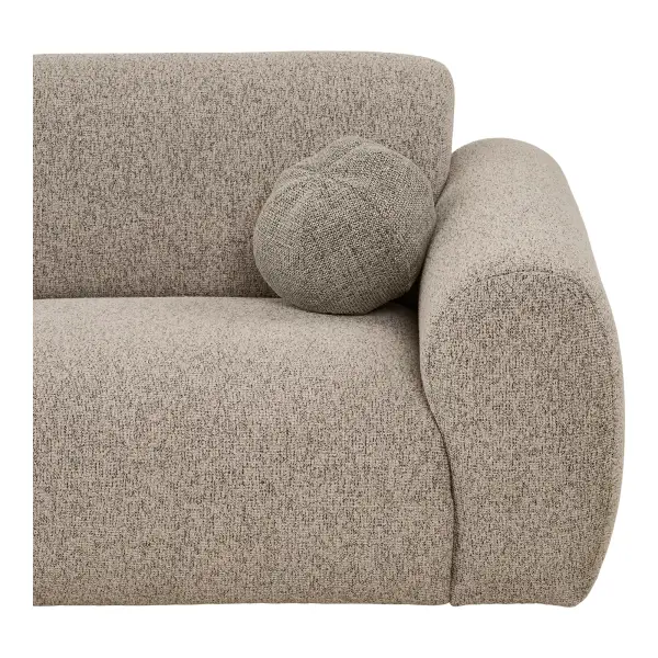 Sofá con chaise lounge modular Clyde gris