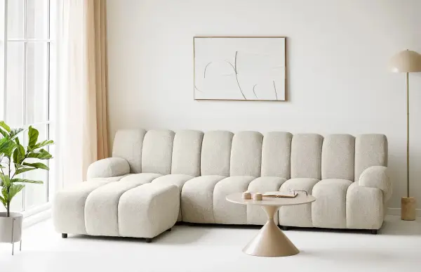 Sofá con chaise loungue modular Terso