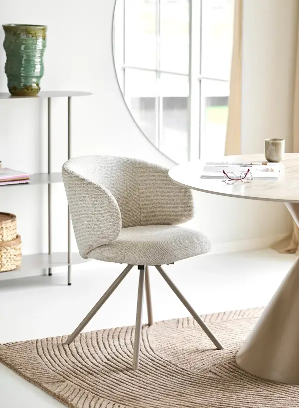 Silla de comedor Fulham tela arena