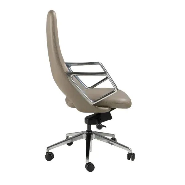 Silla de oficina giratoria polipiel gris