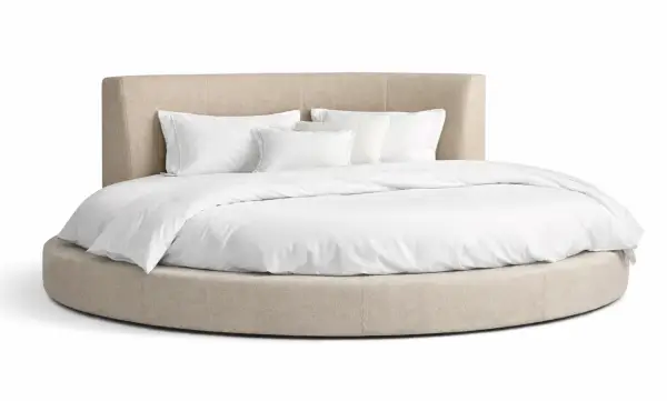 Cama redonda tapizada Love