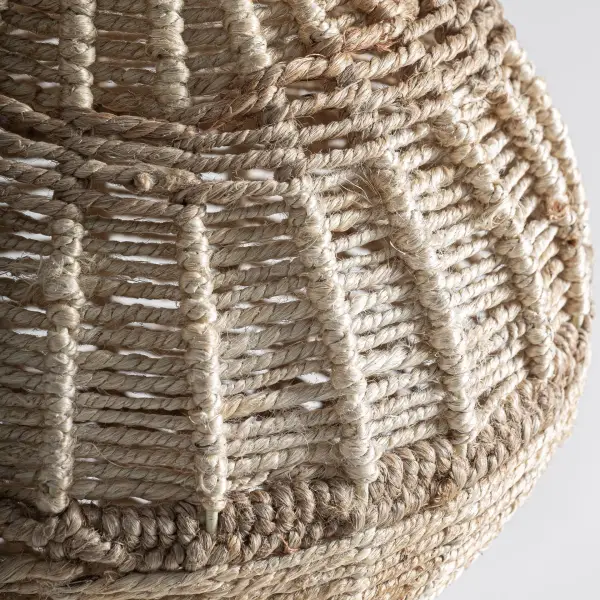 Lámpara de pie Jalhe yute blanco roto