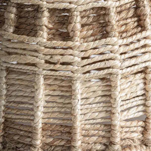 Lámpara de pie Jalhe yute blanco roto