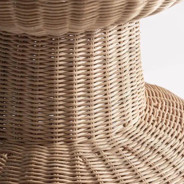 Lámpara de pie Cyena ratán marrón claro