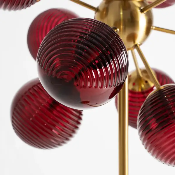 Lámpara de pie Alaia cristal burdeos