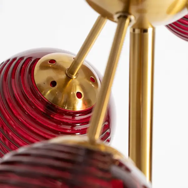 Lámpara de pie Alaia cristal burdeos