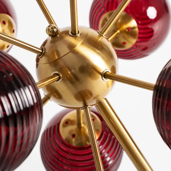 Lámpara de pie Alaia cristal burdeos