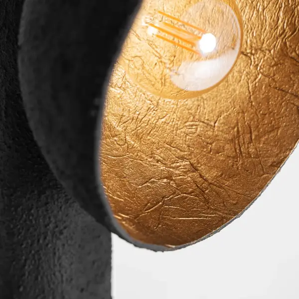 Lámpara de pie Lierop metal negro y oro