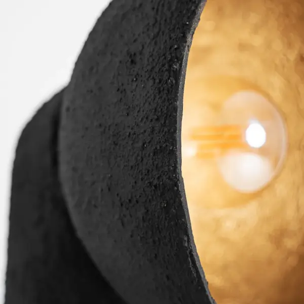 Lámpara de pie Lierop metal negro y oro