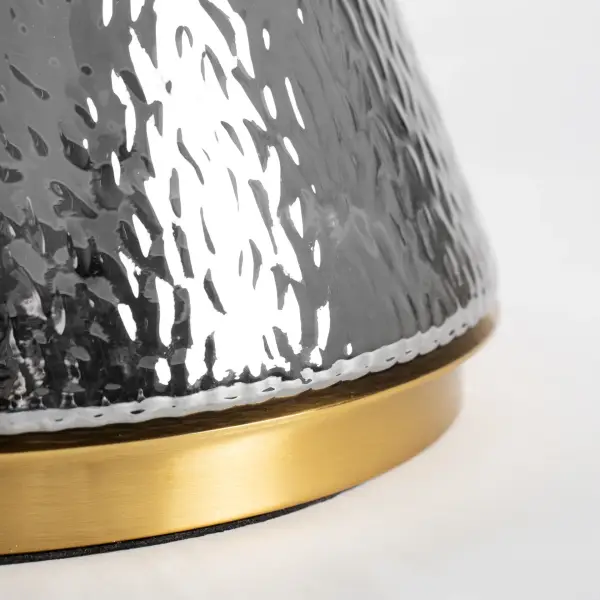 Lámpara de pie Narel cristal gris