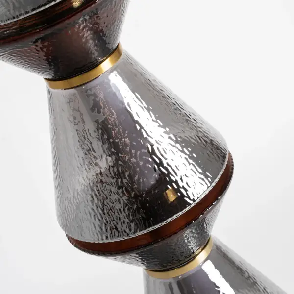 Lámpara de pie Narel cristal gris