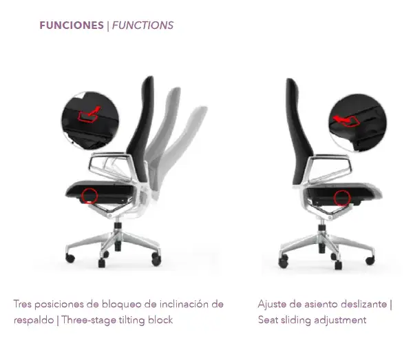 Sillón despacho giratorio negro piel sintética