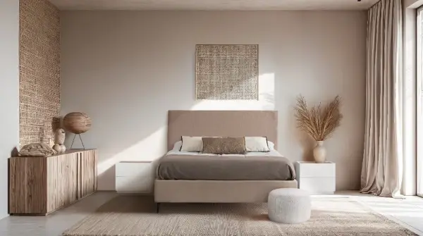 Cama con canapé tapizada Levante