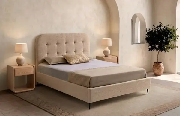 Cama con canapé tapizada Delhi