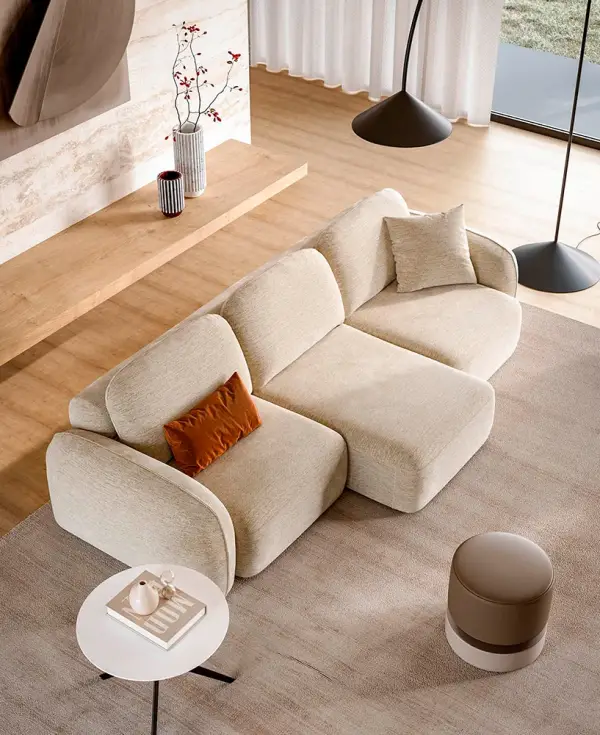 Sofá deslizante curvo Susa