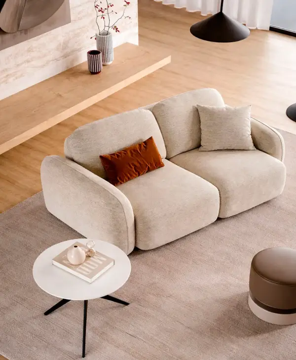 Sofá 2 plazas deslizante curvo Susa