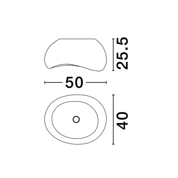 Plafón de techo blanco de 50 cms. Cloud