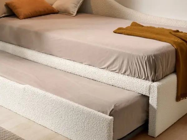 Cama con canapé tapizada Junio