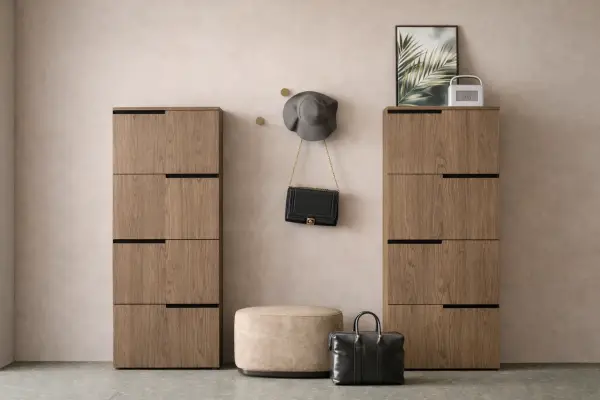 Zapatero 4  gabetas roble GolaUp