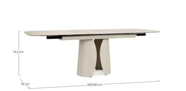 Mesa extensible Ardis beige