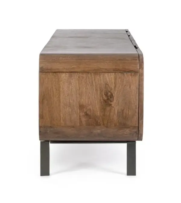 Mueble Tv 3 puertas 2 cajones Orissa Nat madera de mango