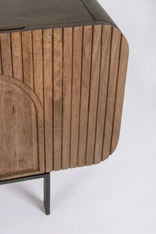 Mueble Tv 3 puertas 2 cajones Orissa Nat madera de mango