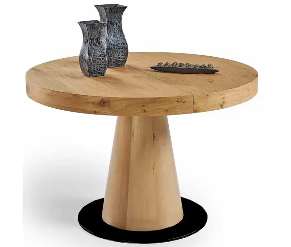 Mesa de comedor redonda extensible Maspri
