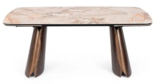 Mesa de comedor extensible metal y porcelánico Patagonia