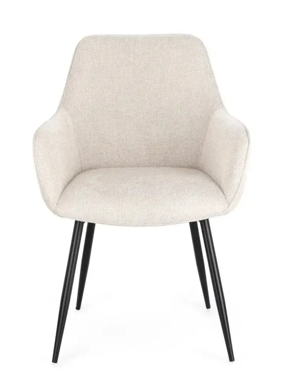 Silla C-BR Cora beige acero