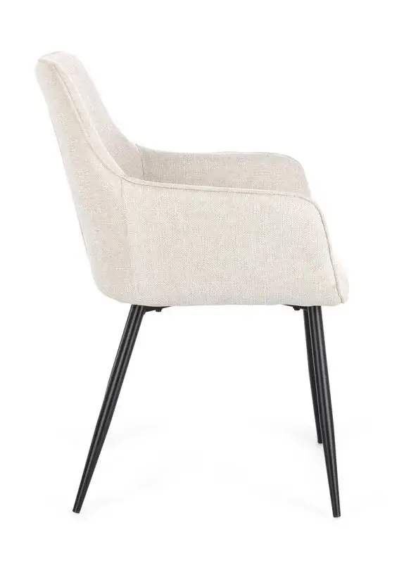 Silla C-BR Cora beige acero