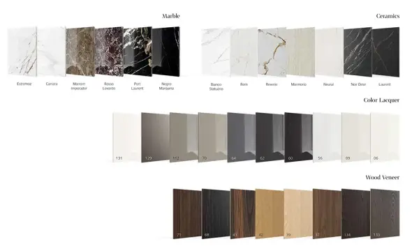 Consola madera y porcelánico Varese