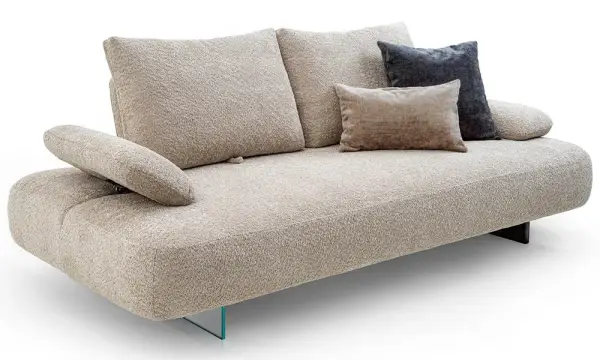 Sofá versátil curvo tapizado Fanny